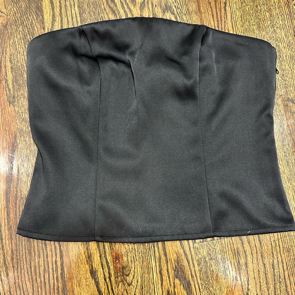 A New Day NWT Chic Black Strapless Top Small